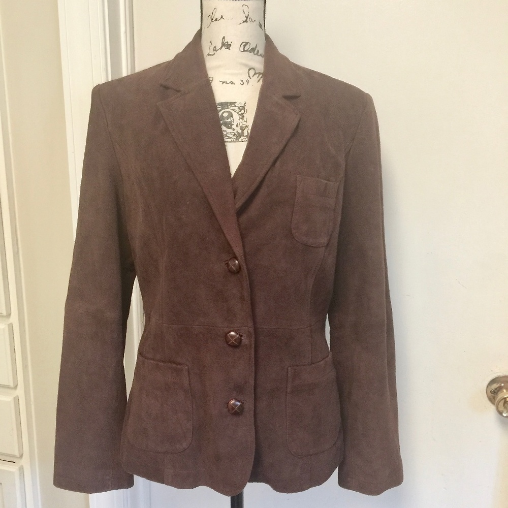 LILLY PULITZER Blazer Jacket 100% Lamb Suede